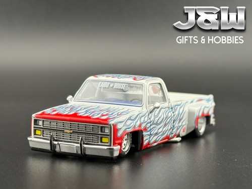 Kaido House x Mini GT Chevy Silverado Dually on Fire V2 White Flames #157 1/64 - Picture 11 of 13
