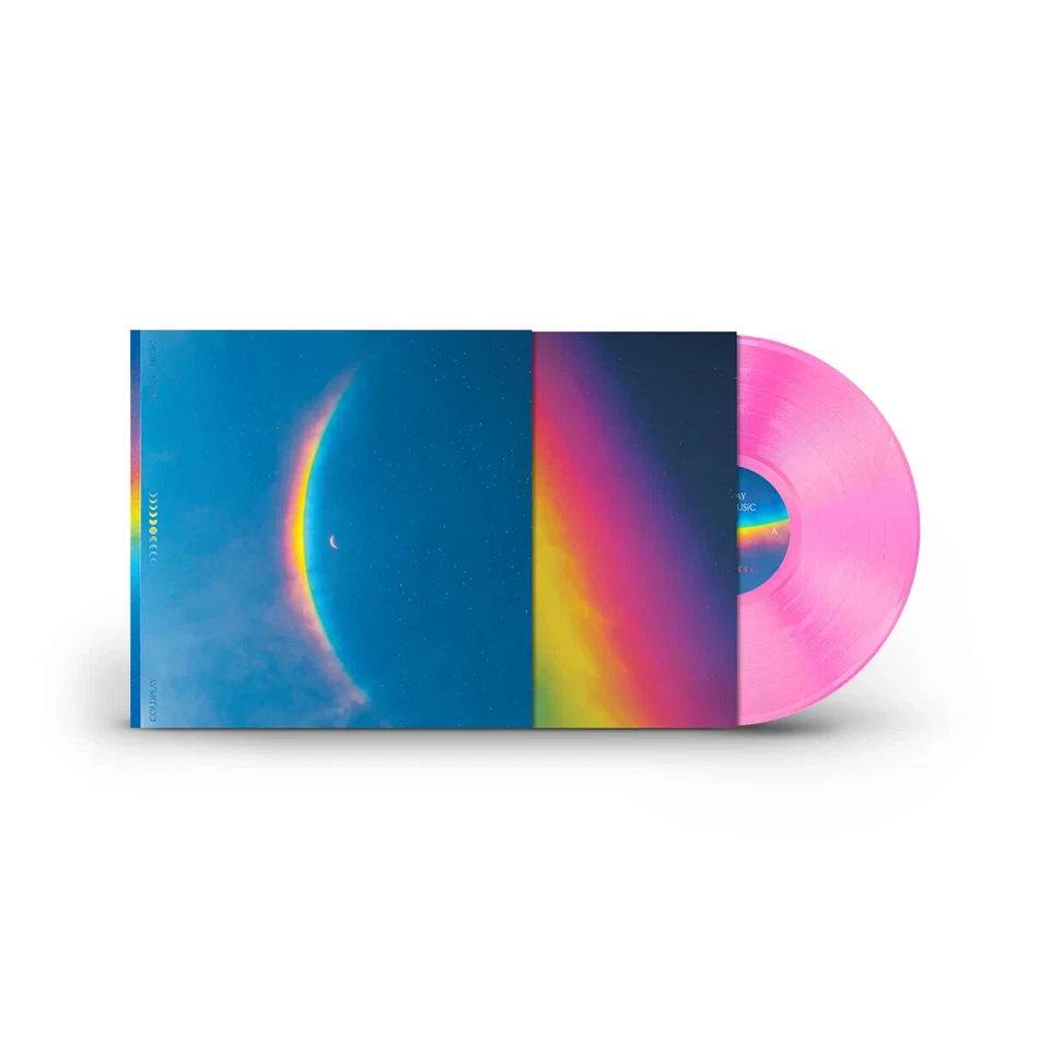 Coldplay SIGNED LP Moon Music TRANSLUCENT PINK Colored Vinyl Record ~ PRESALE! — 第 2/2 张图片