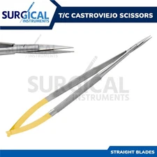 T/C Castroviejo Scissors 7" Straight Surgical Stainless Dental Premium Grade