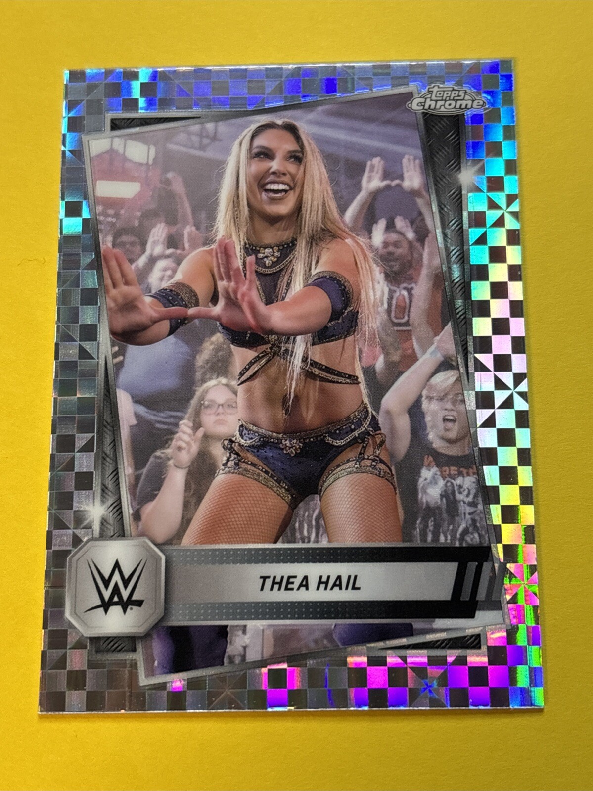 2025 Topps WWE Chrome #81 Thea Hail X-Fractor Refractor