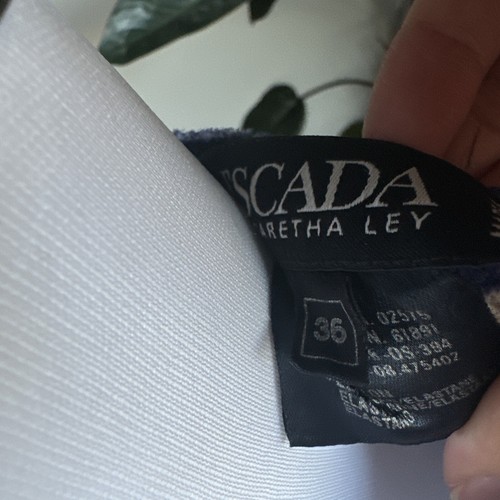 Vintage ESCADA Margaretha Ley Galactic EU 36 Velvet Top Blouse Fits M/L Stretchy - Picture 13 of 14