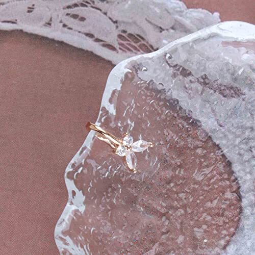 Crystal Butterfly Nose Ring Fake Septum Nose Rings Tiny Butterfly Nose Gold - Imagen 5 de 7