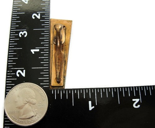 Brown Enamel Copper Neck Tie Clip Clasp - Picture 7 of 9