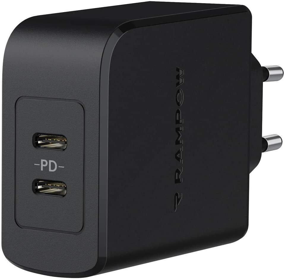 RAMPOW Cargador USB C con Power Delivery 3.0, 45W QC 3.0 -...