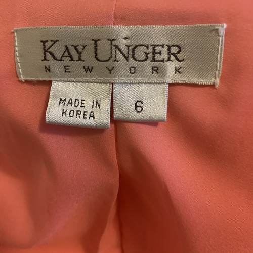 NWT Kay Unger Women’s 2-Pcs. Skirt Suit Yellow/Pink Color Size 6.Vintage. - Picture 7 of 11