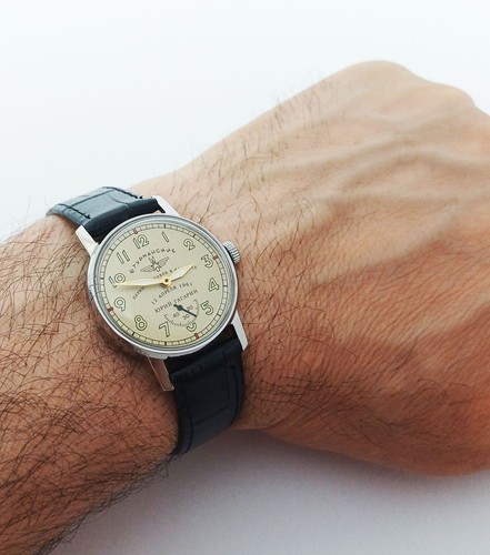 Pobeda Sturmanskie 1-MChZ Aviator vintage Soviet Ussr mechanical Wristwatch #723 - Picture 15 of 15