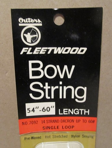 NEW OUTERS FLEETWOOD BOW STRING FOR RECURVE OR LONG BOW 54"-60" 14 STRAND 60# - Picture 2 of 2