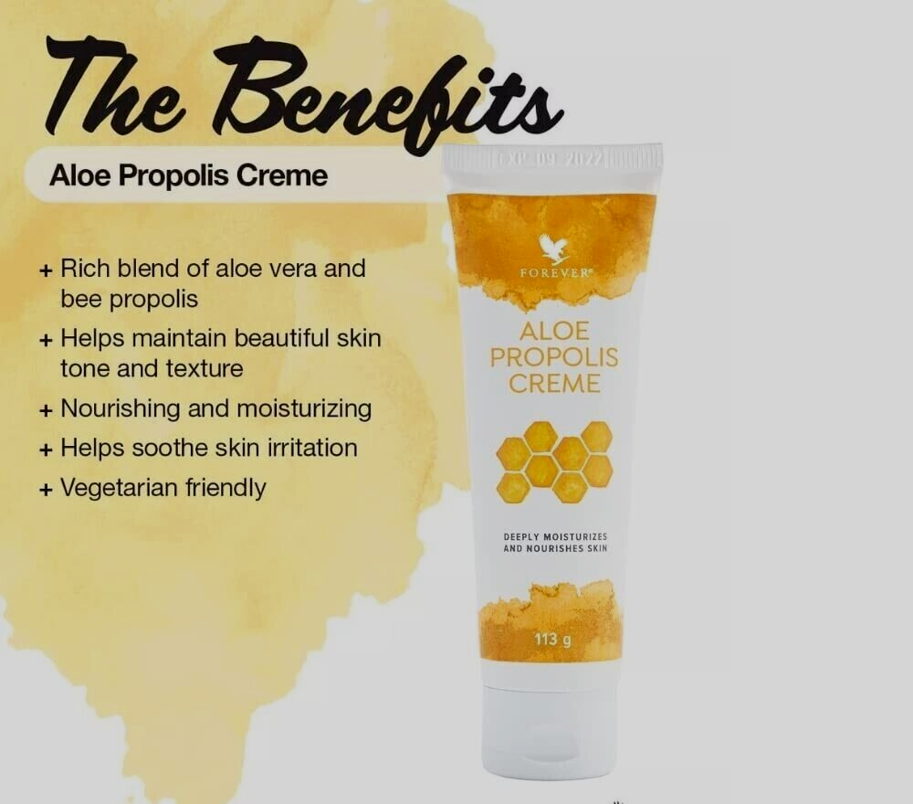 Forever Aloe Bee Propolis Creme Dry Skin Rash Face Hand Body