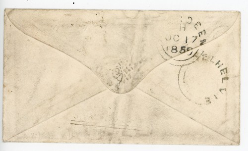 Cubierta 1859 con 1d rosa-rojo atado por el "Newburgh ABDN" tipo V Scots Local. - Imagen 2 de 2