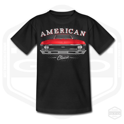 Children's 1969 Chevrolet Nova American Muscle Car T-Shirt - Picture 6 of 19