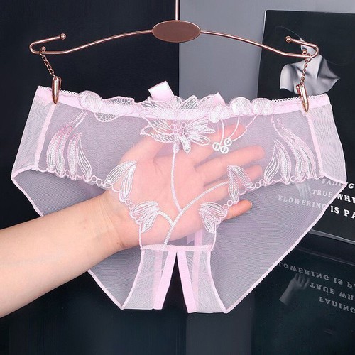 Women Open Crotch Knickers Panties Briefs Lace Crotchless Underwear Lingerie UK - Picture 45 of 46