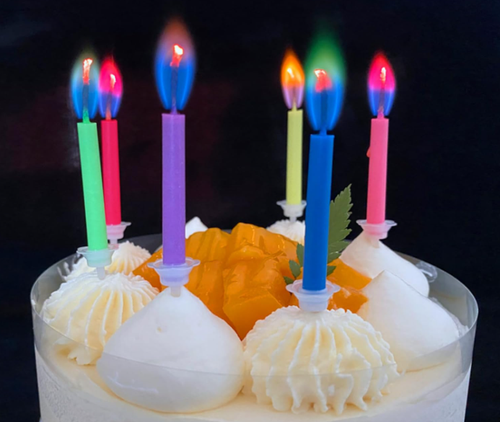 Birthday Candles With Colored Flames - Birthday, Party, Cake Decor 12 PCS in box - Picture 3 of 10