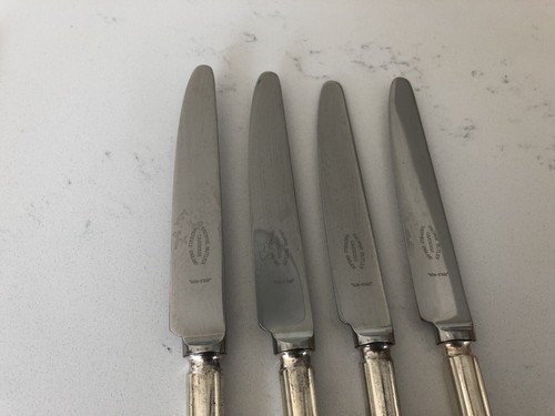 4 x dessert Knives 22cm George Butler Cavendish du barry Pattern Silver Plated - Picture 2 of 4