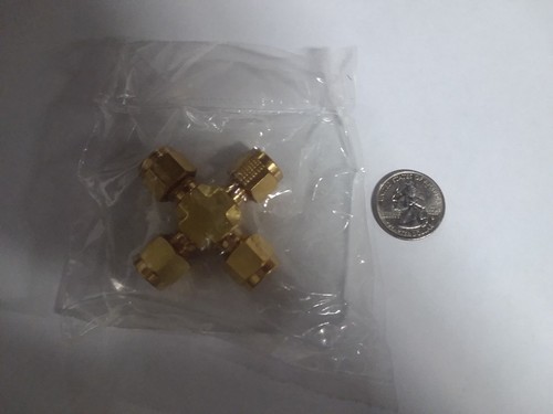 Lot of 21 SSP IBD4UCS 1/4" Brass Union Cross compresion Fitting New NIB - Picture 4 of 6
