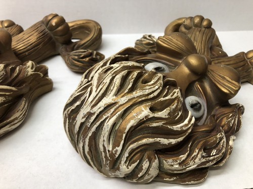 Vintage 1970 Molded LION CAT WALL DECOR ART Universal Statuary Chicago EUC  13" - Bild 8 von 9