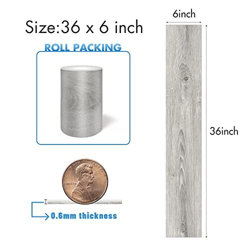 Peel And Stick Floor Tile Waterproof Wood Grain Look Floor Tile36" X 6" Selfadhe - Picture 4 of 6