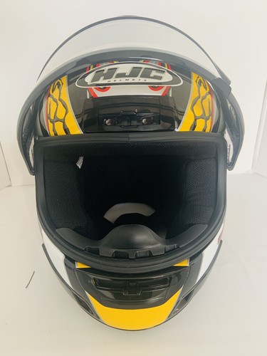 New HJC CL-12 Momentum Motorcycle Helmet Sz Small Red yellow Black-Chatter Box - Picture 6 of 12