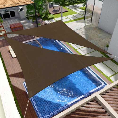 Sun Shade Sail Right Triangle Canopy Shelter Cover for Outdoor Garden Pool Yard - Picture 10 of 137