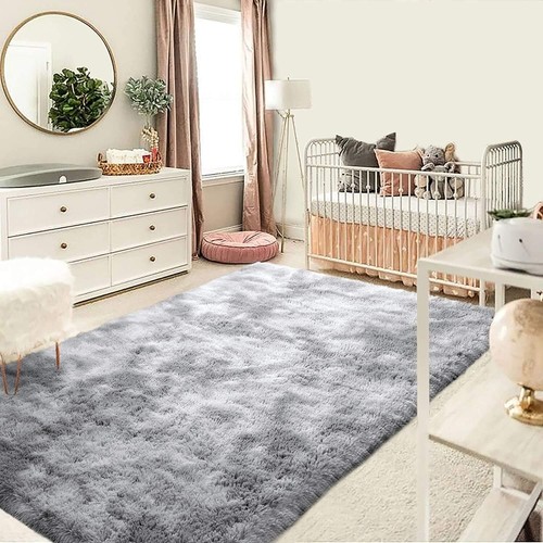Area Rugs Soft Shaggy Comfy and Fluffy,Modern Carpet (Grey White,250x300cm) - Picture 6 of 7