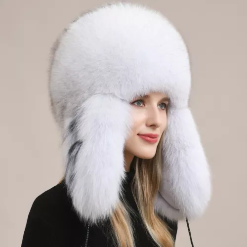 Sombrero de piel de zorro real para mujer ruso Ushanka cosaco Mongolia sombrero de trampero gorra cálida - Imagen 19 de 20