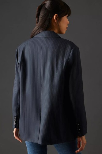 Blazer Anthropologie Mare Mare Rayas Talla S Nuevo Con Etiquetas Azul Pequeño - Imagen 5 de 10