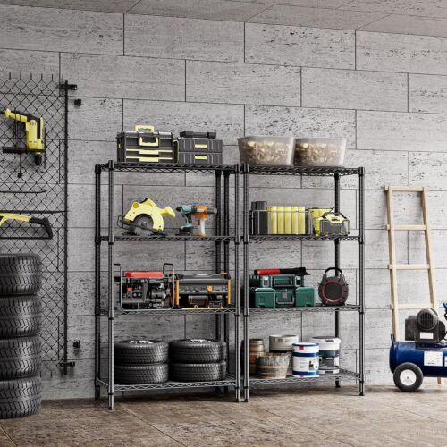 MZG 4 Tier Heavy Duty Metal Wire Shelving Kitchen Pantry Garage Rack 14"*35"*60" - Picture 5 of 9