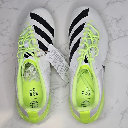 ADIDAS Mens White & Black Adizero RS15 Pro FG Rugby UK 6 HP6810 RRP £219 - Picture 6 of 9