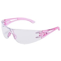 Optima Safety Glass Pink Temples Clear Lens Sold Per Pair Optima Safety Glass Pink Temples Clear Lens Sold Per Pair