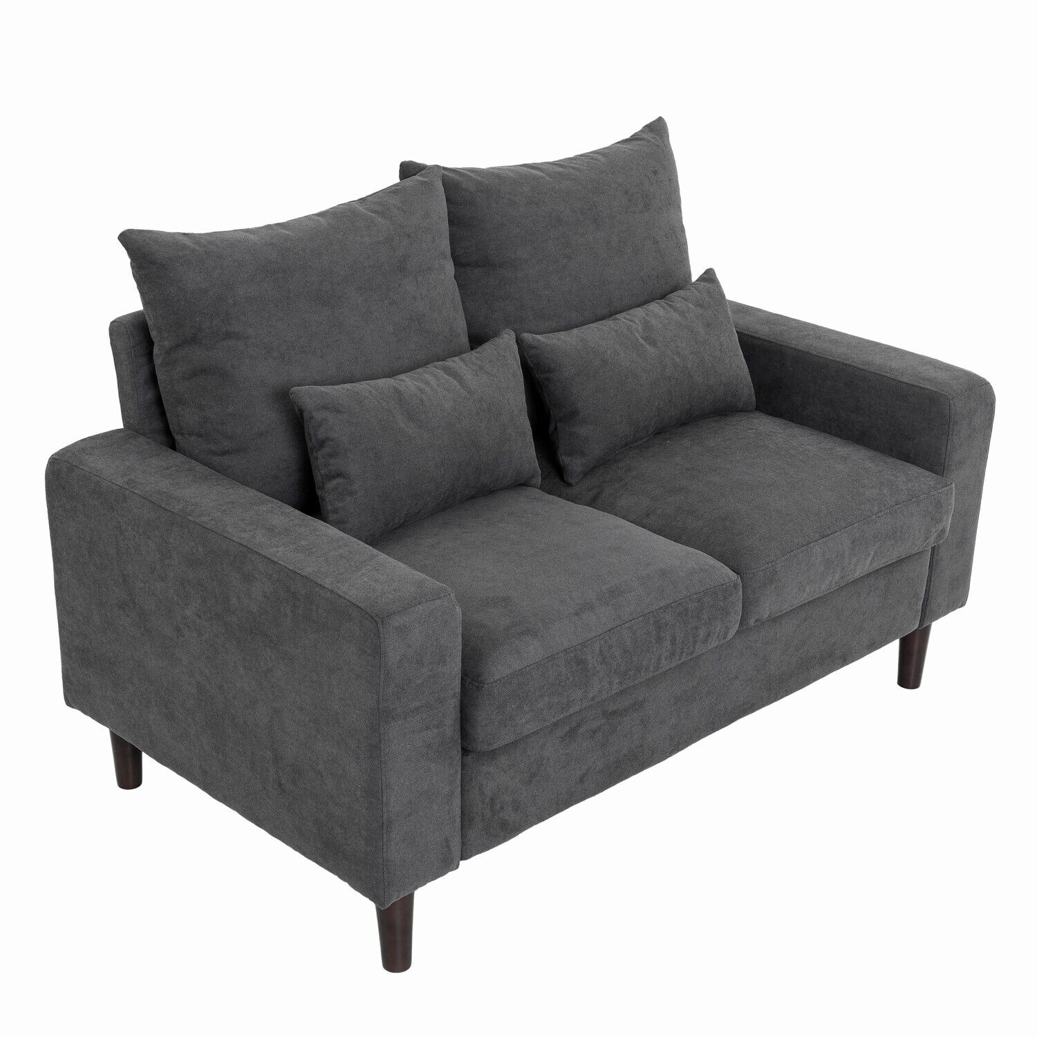 Upholstered Sofa Couch Linen Fabric Loveseat Modern Living Room Sofa 76.5" - Picture 56 of 63