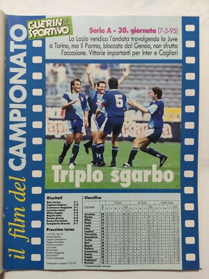 Guerin Sportivo 19-1995 + Film - Légendes Du Foot Maldini, Vialli, Baggio, Rijkaard - Collection Hors-série Vintage