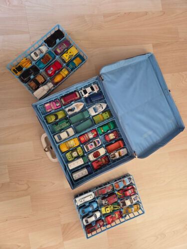 Matchbox Lesney valigetta da collezione + 48 modelli Siku case raccolta vecchie auto