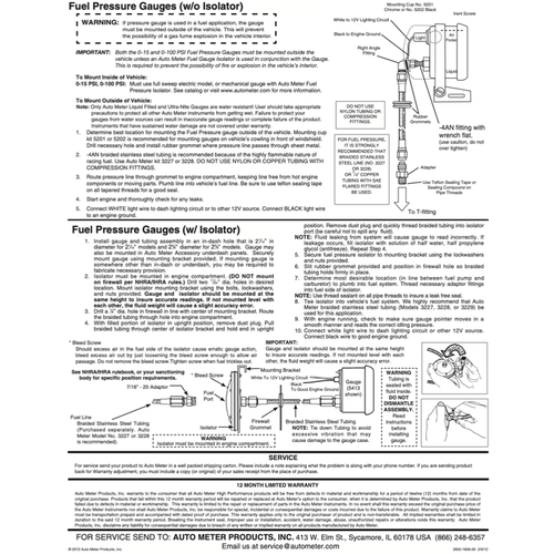 AutoMeter Boost Pressure Gauge 0-35PSI Analog 2-1/16" LED For Ford Factory Match - Picture 14 of 15