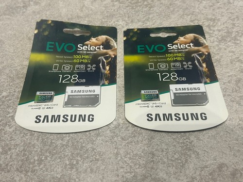 2 x karta microSDXC UHS-I Samsung Evo Select 128gb z adapterem SD FABRYCZNIE NOWA