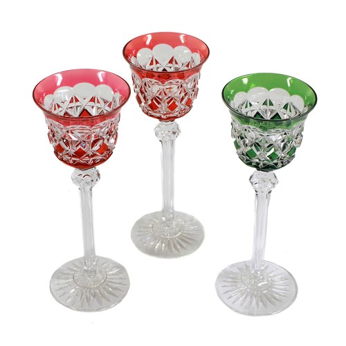 3 Likörrömer mit aufwendigem Schnitt- und Schliffdekor, VSL oder Josephinenhütte - Imagen 6 de 7