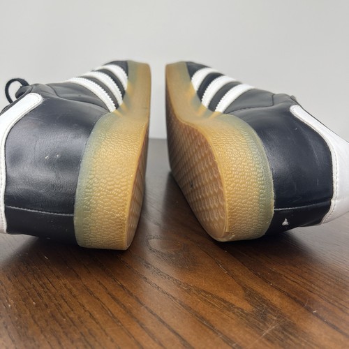 Adidas Gazelle Shoes Men's Size 11 Black 3 White Tripes Leather Sneaker 675001 - Picture 14 of 19