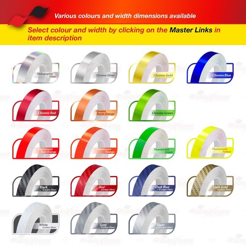 Vinyl Pinstriping Pin Stripe Styling Adhesive Tape Sticker CARBON FIBER WHITE - Picture 6 of 27