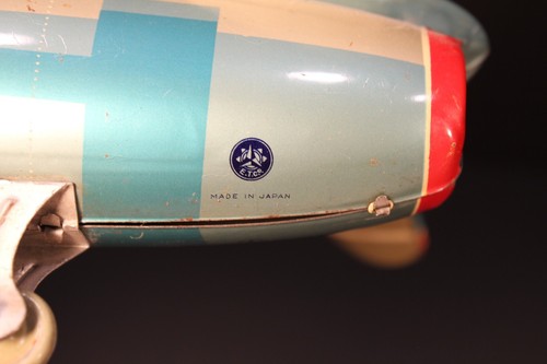 STARFIRE FA-982 1950s TOY JET PLANE TIN FRICTION 16 3/4" FUSELAGE, WINGSPAN 18" - Picture 17 of 24