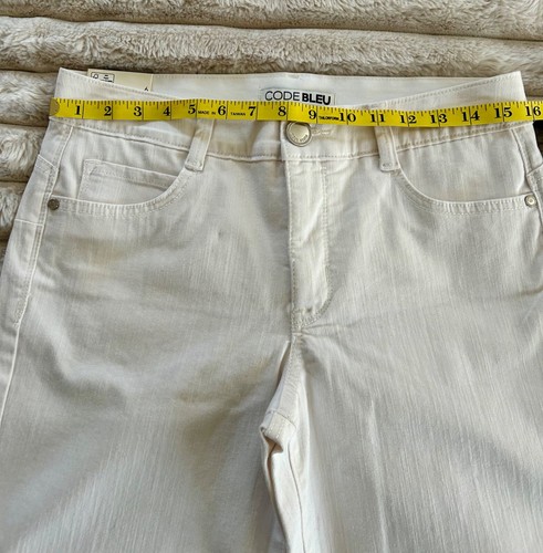 NWT CODE BLEU women’s white denim jeans, straight,size 6, pockets, ankle length - Picture 8 of 10