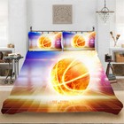 Blue Fire Basketball Quilt/Doona/Duvet Cover Set Single/Double/Queen/King Bed