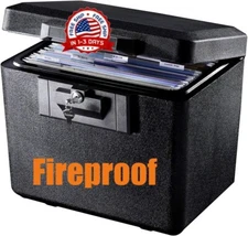 Caja De Seguridad Para Documento Prueba Fuego Con Almacenamiento Carpeta Candado