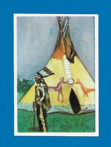 Poster Stempel Schokolade El Gorriaga Spanien: USA Indianer, The Tipi (1968)