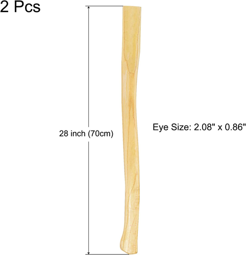28 Inch Wood Replacement Handle Long Curved Replaceable Handle for Axe Hammer Ov - Picture 2 of 5