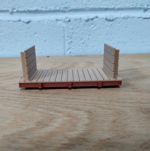 On30 Scale 14 foot BULKHEAD FLAT CAR kit. No trucks/couplers. 3D Printed. NEW! - Picture 2 of 4