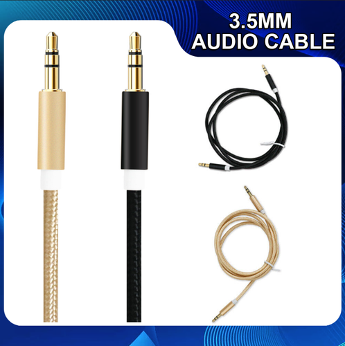 3.5mm Jack Male to Male Audio STEREO Plug Speaker Headphone Cable 1M - Picture 1 of 8