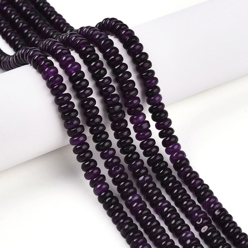 5 Strands Rondelle Natural White Jade Beads Strands Jewelry Making 4.5x2.5~3mm - Picture 8 of 72