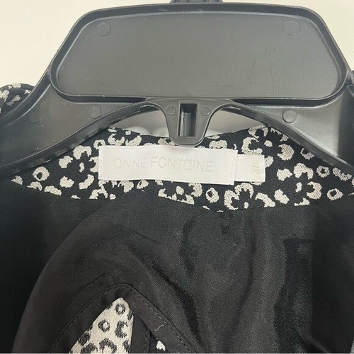 Anne Fontaine jaquared floral black blazer jacket size: 6 - Picture 2 of 4