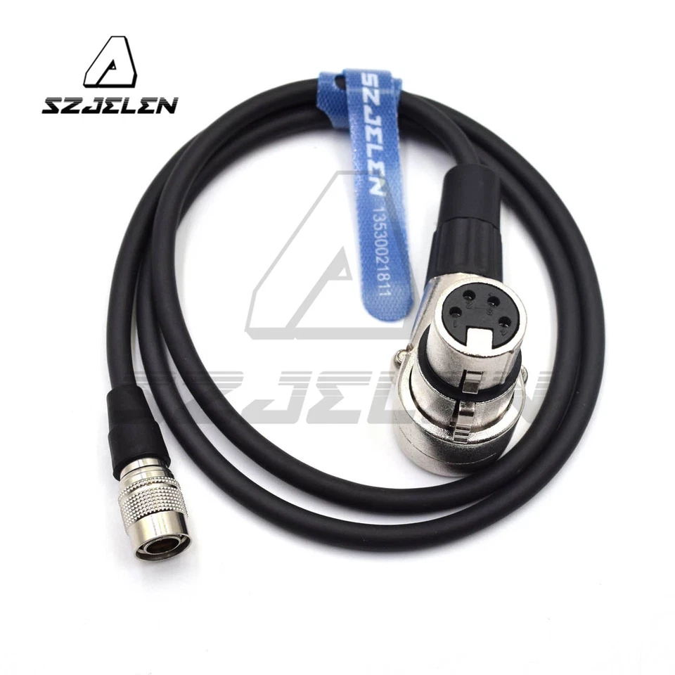 Cable de alimentación Hirose de 4 pines a XLR 4 pines para monitor Panasonic/TVlogic 075/170A Foto 2 de 4