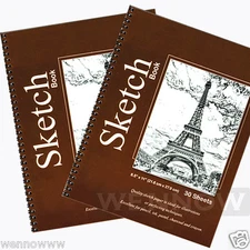 2 Pcs 30 Sheets 8.5" X 11" Side Bound Spiral Premium Sketch Book