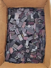 Vintage Mid Century Wooden Dominos Black Lot of 100 Mixed Brand