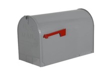 Group Jumbo Size Steel Rural Mailbox ST200000,Gray L8,Post Mount,Hopper & Baffle